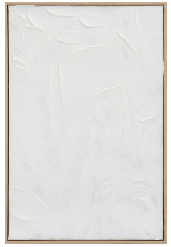 Safavieh THE MINIMALIST Framed Wall Art 24x36" in White - Modern, Textured Decor for Contemporary Spaces WLA2071A