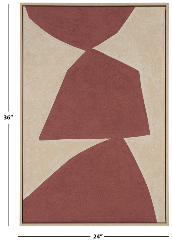 Safavieh Red Rocks, 24 X 36, Red/Beige, Framed Wall Art XII23 Red / Beige   WLA2073A