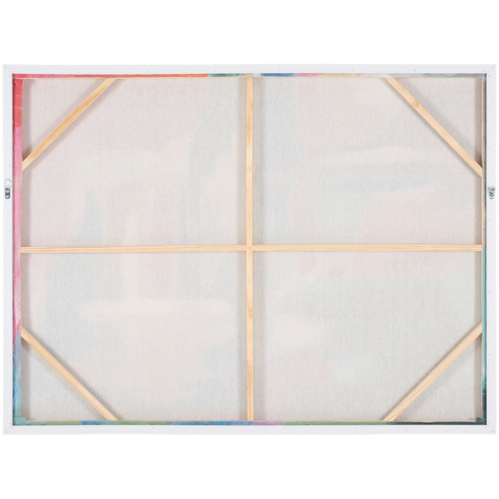 Safavieh STROKE of Genius Framed Linen Canvas Art, 48x36" Abstract Pastel Wall Decor for Modern Spaces WLA2081A
