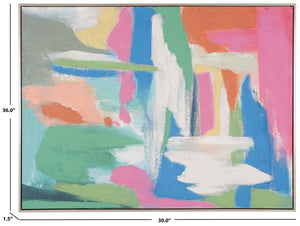 Safavieh Stroke Of Genius, 48 X 36, Framed Linen Canvas WLA2081A