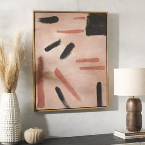 Safavieh TERRACOTTA Impressions Framed Linen Canvas Art, 30x24 in, Modern Abstract Wall Decor for Any Room WLA2082A