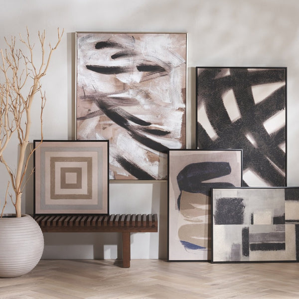 Safavieh CHAMPAGNE Toasts Wall Art, 48x36 Framed Linen Canvas - Modern Abstract Decor for Any Space WLA2078A