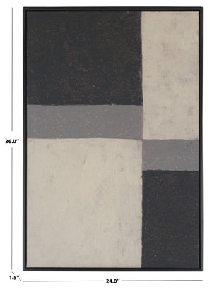 Safavieh Check Mate, 24 X 36, Framed Wall Art XII23 Multi Pinewood/Iron WLA3001A