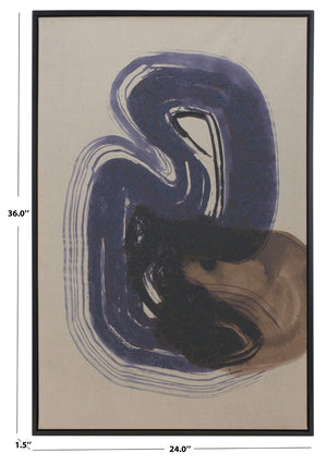 Safavieh Continuity, 24 X 36, Framed Wall Art XII23 Multi Pinewood/Iron WLA3004A