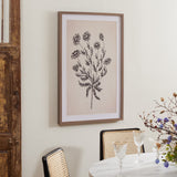 Safavieh Fresh Cut Flora, 24 X 36, Ivory/Black, Framed Wall Art XII23 Ivory / Black Mdf/Iron WLA3011A