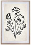 Safavieh From The Garden, 24 X 36, Ivory/Black, Framed Wall Art XII23 Ivory / Black Mdf/Iron WLA3012A