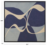 Safavieh In Motion, 28 X 28, Blue/Ivory, Framed Wall Art XII23 Blue / White Pinewood/Iron WLA3014A