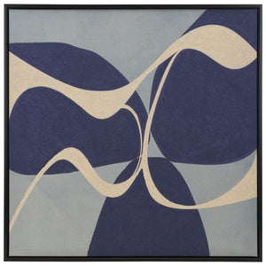 Safavieh In Motion, 28 X 28, Blue/Ivory, Framed Wall Art XII23 Blue / White Pinewood/Iron WLA3014A