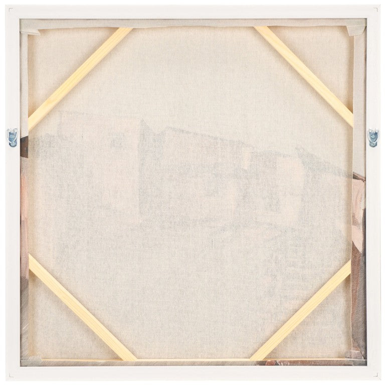 Safavieh Avlaki Grecian Coastal Framed Linen Canvas Wall Art Square Mediterranean Accent WLA3021A