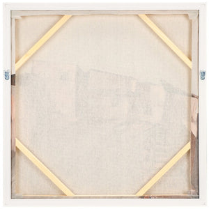 Safavieh Avlaki Grecian Coastal Framed Linen Canvas Wall Art Square Mediterranean Accent WLA3021A