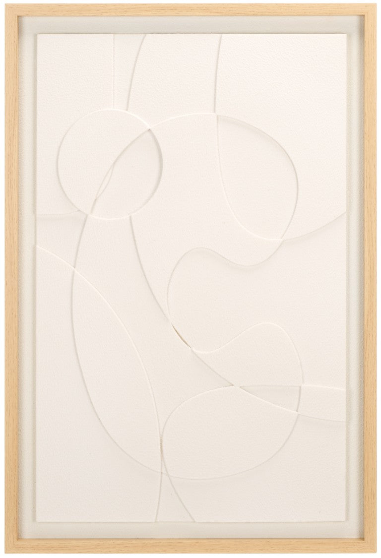 Safavieh Snow Trails Layered Foam Dimensional Framed Wall Art Abstract Sculptural Decor WLA3022A