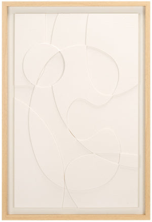 Safavieh Snow Trails Layered Foam Dimensional Framed Wall Art Abstract Sculptural Decor WLA3022A