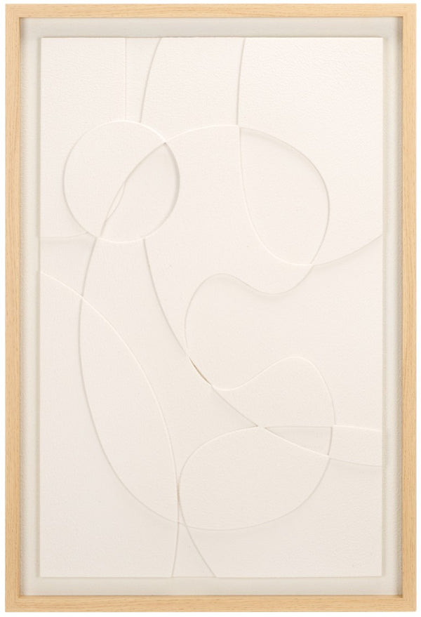 Safavieh Snow Trails Layered Foam Dimensional Framed Wall Art Abstract Sculptural Decor WLA3022A