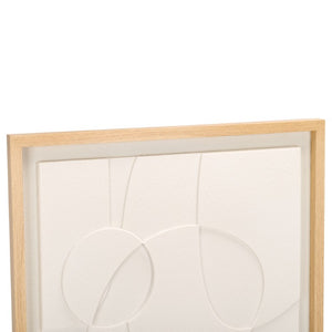 Safavieh Snow Trails Layered Foam Dimensional Framed Wall Art Abstract Sculptural Decor WLA3022A