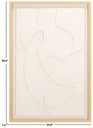 Safavieh Snow Trails Layered Foam Dimensional Framed Wall Art Abstract Sculptural Decor WLA3022A