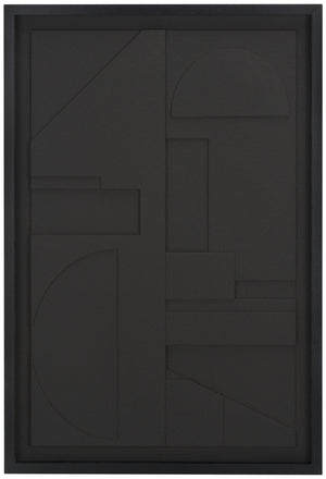 Safavieh Power Outage Framed Dimensional Wall Art Sculptural Black Relief Panel for Gallery Walls WLA3023A