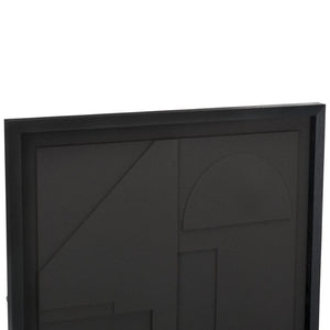 Safavieh Power Outage Framed Dimensional Wall Art Sculptural Black Relief Panel for Gallery Walls WLA3023A