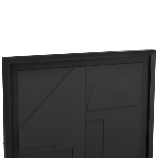 Safavieh Power Outage Framed Dimensional Wall Art Sculptural Black Relief Panel for Gallery Walls WLA3023A