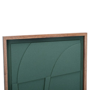 Safavieh Nature's Edge Sculptural Framed Wall Art Layered Foam Circles in Earthy Green WLA3024A