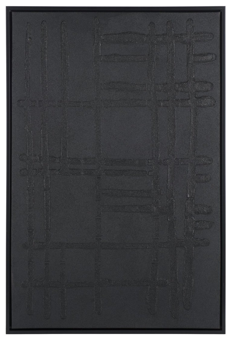 Safavieh Soho Streets Framed Urban Wall Art with Plaster Texture for Modern Living Spaces WLA3025A