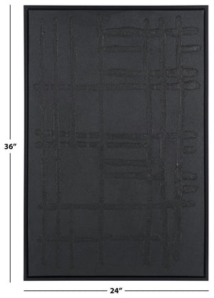 Safavieh Soho Streets Framed Urban Wall Art with Plaster Texture for Modern Living Spaces WLA3025A