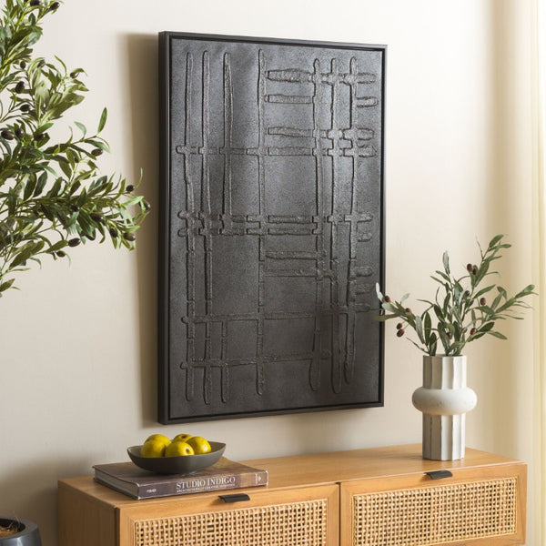Safavieh Soho Streets Framed Urban Wall Art with Plaster Texture for Modern Living Spaces WLA3025A