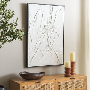 Safavieh Glacial Grooves Large Format Framed Canvas Abstract Wall Art for Living Room Focal Walls WLA3026A