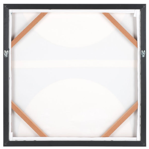 Safavieh Around the Block Geometric Canvas Print Framed Square Wall Art for Modern Interiors WLA3028A
