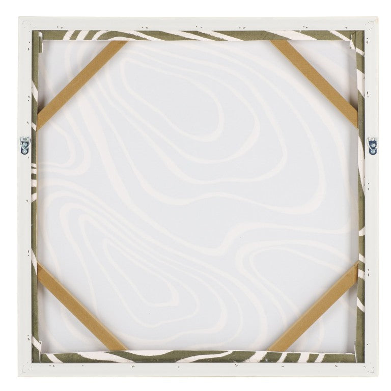 Safavieh Oyster Bar Framed Canvas Wall Art Coastal Dining Room Ivory Olive Green Print WLA3032A