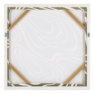 Safavieh Oyster Bar Framed Canvas Wall Art Coastal Dining Room Ivory Olive Green Print WLA3032A