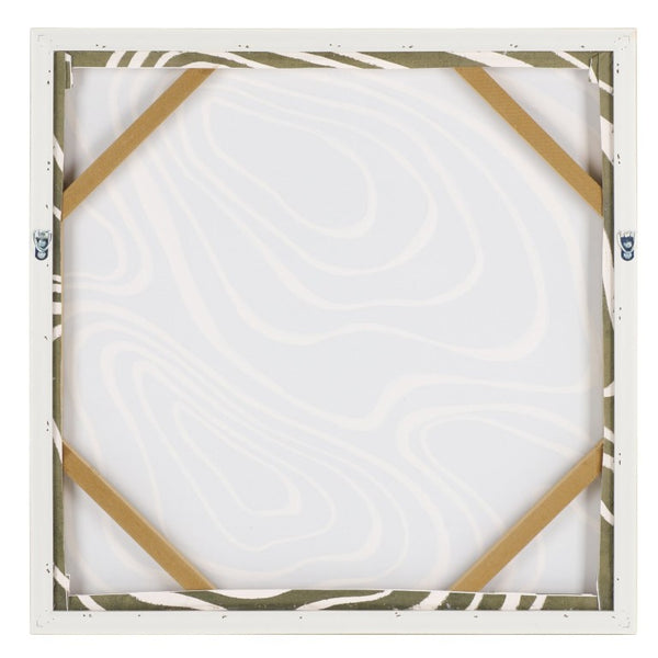 Safavieh Oyster Bar Framed Canvas Wall Art Coastal Dining Room Ivory Olive Green Print WLA3032A