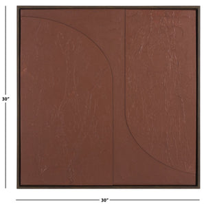 Safavieh Fudge Pop Bold Maroon Square Canvas Print Ready to Hang Gallery Wall Accent Piece WLA3033A