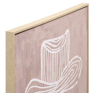 Safavieh The Stranger Framed Canvas Wall Art Mauve Abstract Lines for Living Room Decor WLA3041A