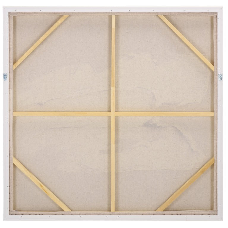 Safavieh Three Strokes Framed Canvas Wall Art with Raised Texture on Linen for Modern Interiors WLA3042A