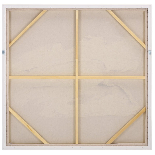 Safavieh Three Strokes Framed Canvas Wall Art with Raised Texture on Linen for Modern Interiors WLA3042A