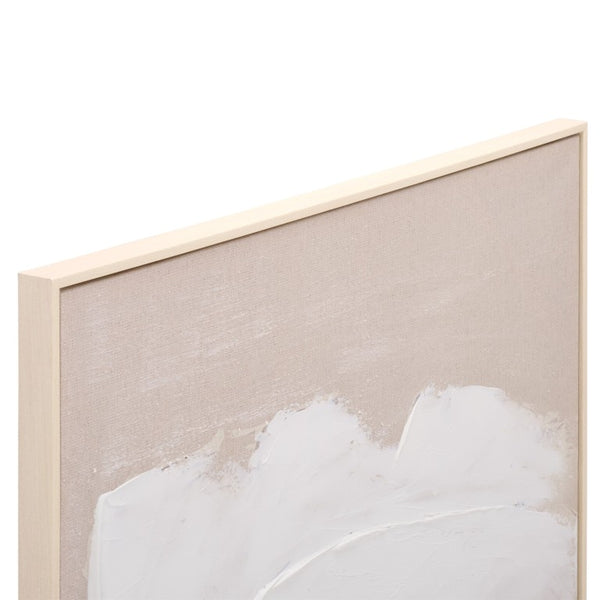 Safavieh Three Strokes Framed Canvas Wall Art with Raised Texture on Linen for Modern Interiors WLA3042A