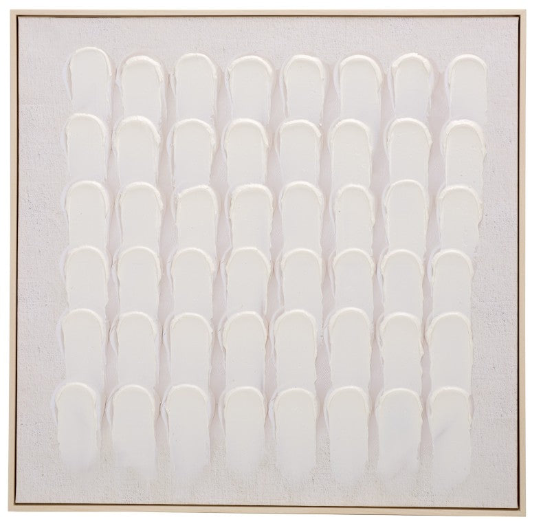Safavieh Dusted Abstract Canvas Wall Art Framed Square Neutral Tones for Modern Living Spaces WLA3043A