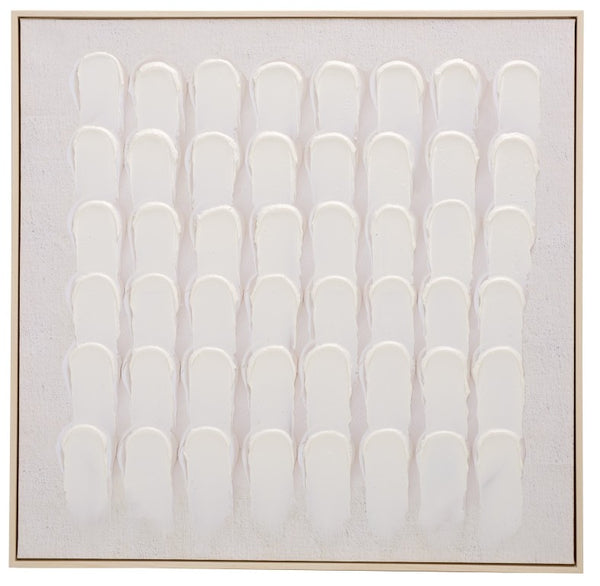 Safavieh Dusted Abstract Canvas Wall Art Framed Square Neutral Tones for Modern Living Spaces WLA3043A