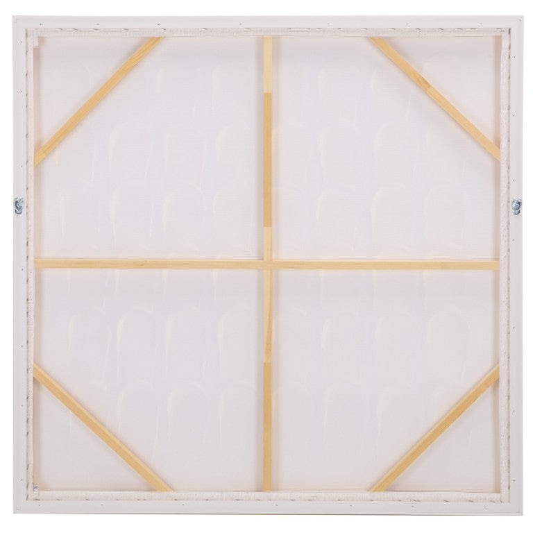 Safavieh Dusted Abstract Canvas Wall Art Framed Square Neutral Tones for Modern Living Spaces WLA3043A