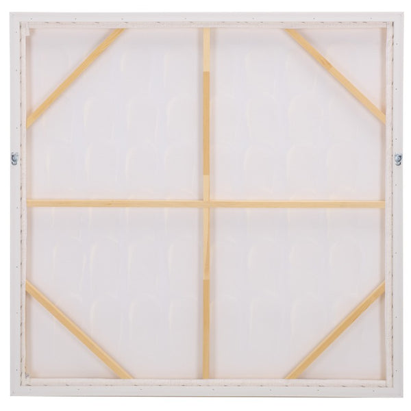 Safavieh Dusted Abstract Canvas Wall Art Framed Square Neutral Tones for Modern Living Spaces WLA3043A