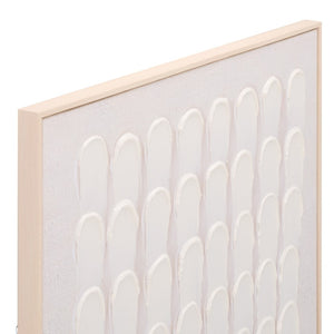 Safavieh Dusted Abstract Canvas Wall Art Framed Square Neutral Tones for Modern Living Spaces WLA3043A