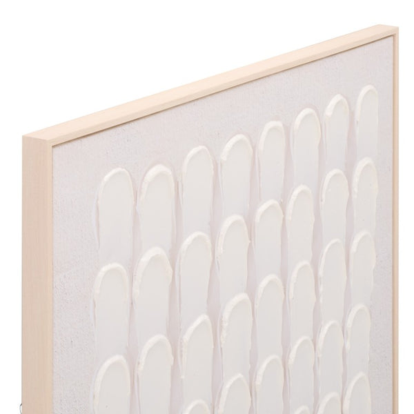 Safavieh Dusted Abstract Canvas Wall Art Framed Square Neutral Tones for Modern Living Spaces WLA3043A
