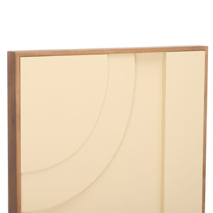 Safavieh MODERN Geometry Framed Wood Wall Art - Beige Two-Panel Dimensional Design for Stylish Interiors WLA9001A-SET2