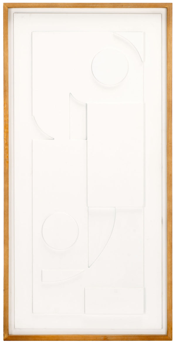 Safavieh MEMORY, Elegant 15.75x31.5" White Framed Dimensional Wall Art for Modern Home Decor Style WLA9002A