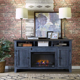 Eastport Drifted White 65" Fireplace Console w/ 2 Doors WME1901-DWT Aspenhome