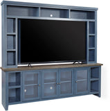 Eastport Malta Blue 97" Console & Hutch ME1270-MBL,ME1270H-MBL Aspenhome