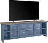 Eastport Malta Blue 97" Console & Hutch ME1270-MBL,ME1270H-MBL Aspenhome