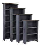 Eastport Malta Blue 60" Bookcase w/ 3 fixed shelves ME3460-MBL Aspenhome