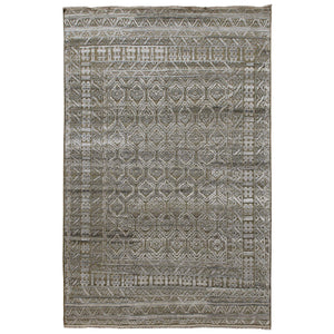 AMER Rugs Winslow Hand-knotted Wool Viscose Geometric Area Rug with Carved High-low Pile WNS20203