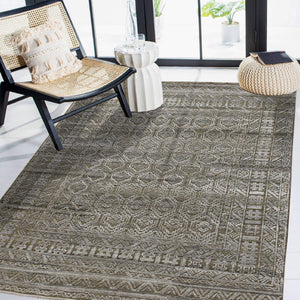 Winslow Hand-knotted Wool Viscose Geometric Area Rug with Carved High-low Pile